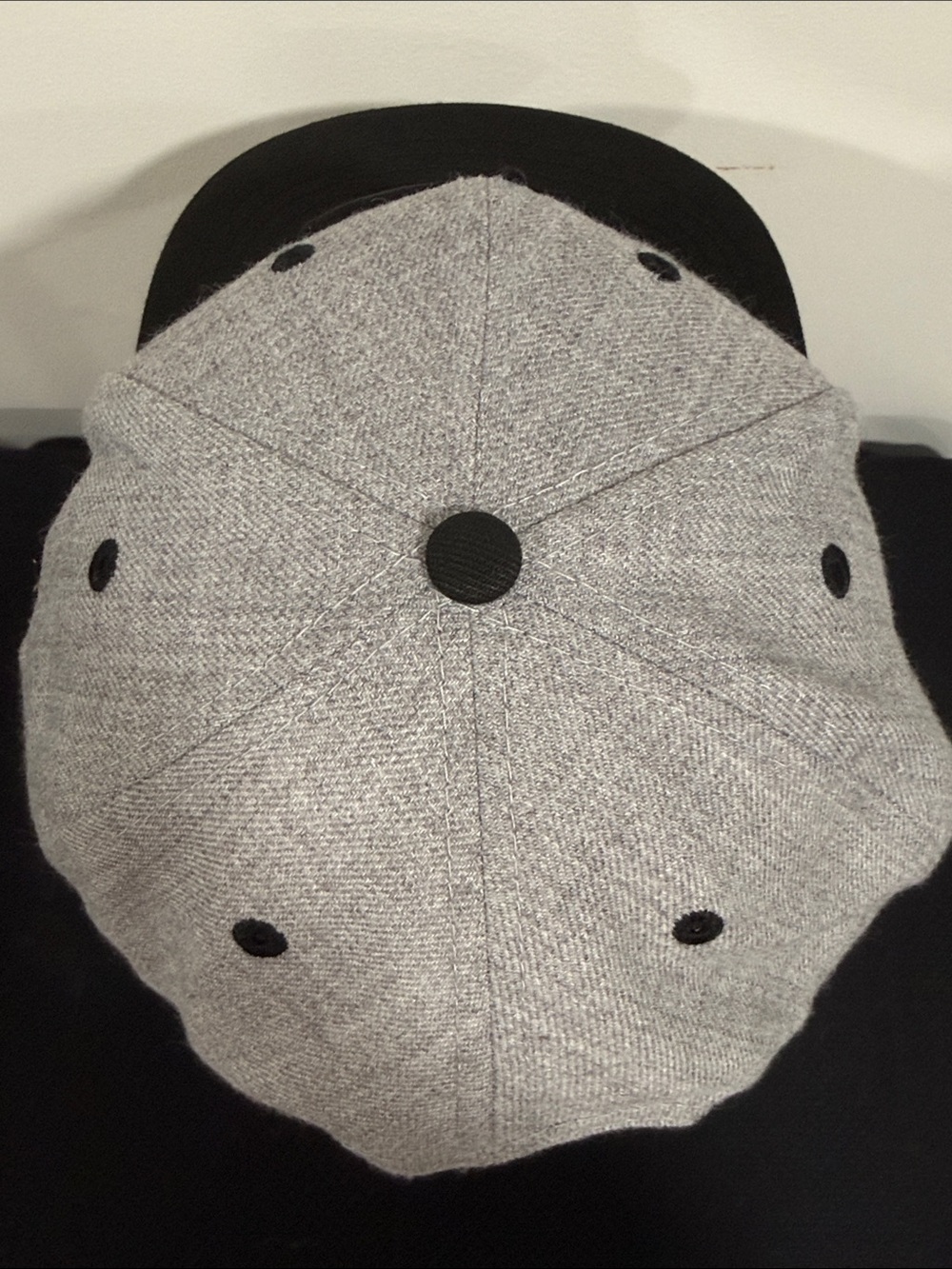 New Era x Dude Perfect Gray Heather and Black Flat-Brim Snapback Hat - Picture 7 of 11